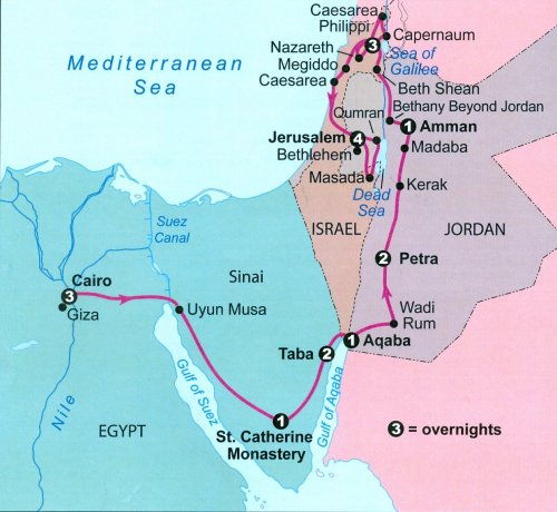 Israel Egypt Jordan Map